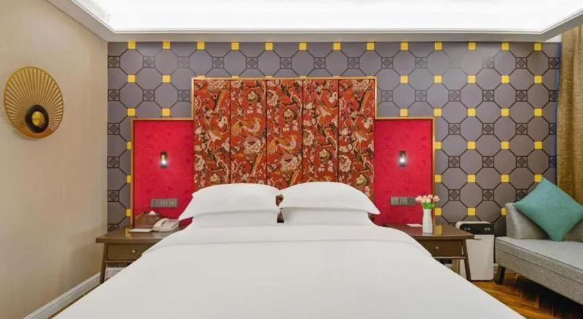 Bed in Metropolo Hotel Hefei Baohe Wandabao Park Metro Station