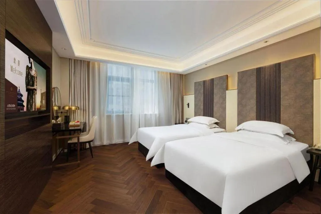 Bed in Metropolo Hotel Hefei Baohe Wandabao Park Metro Station