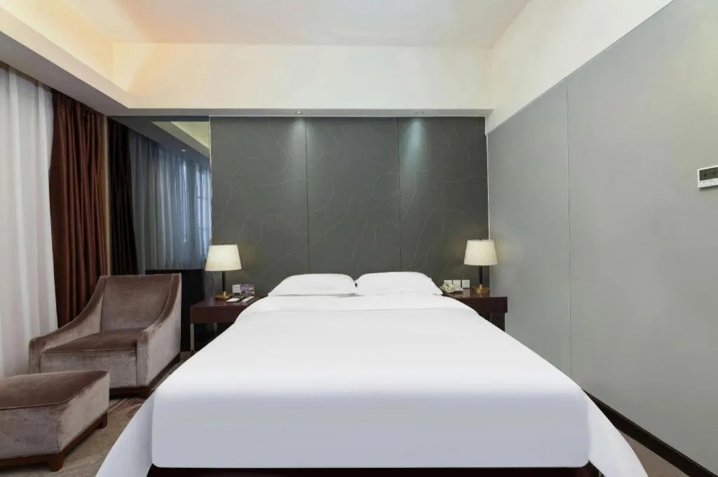 Bed in Metropolo Hotel Hefei Baohe Wandabao Park Metro Station