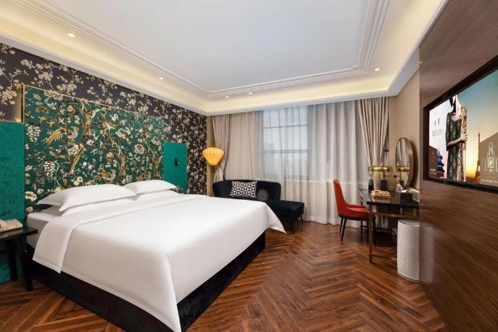 Bed in Metropolo Hotel Hefei Baohe Wandabao Park Metro Station