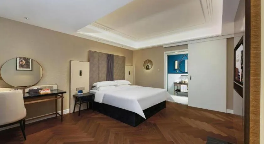 Bed in Metropolo Hotel Hefei Baohe Wandabao Park Metro Station