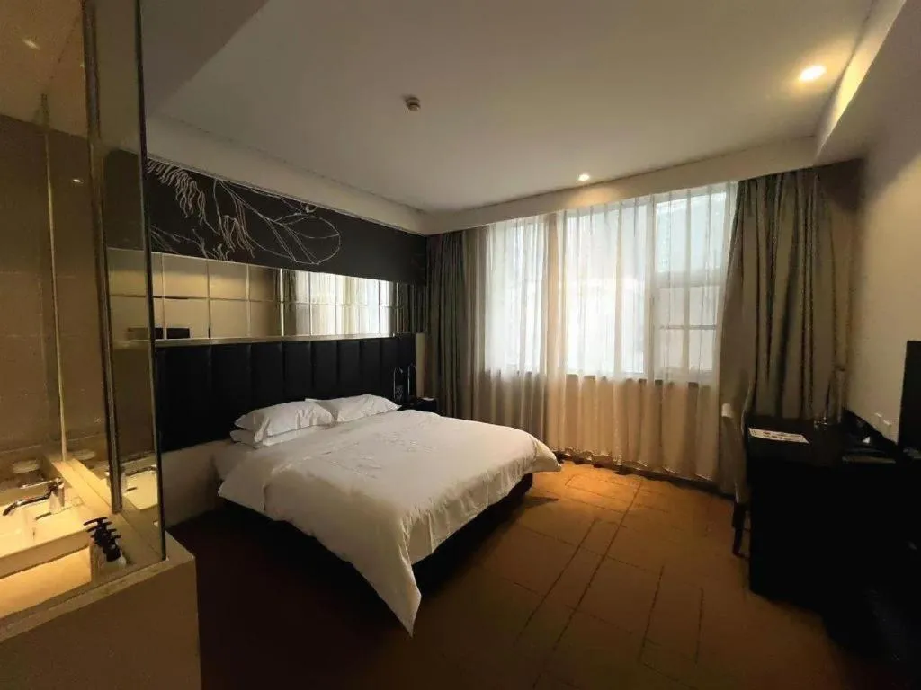 Bed in Metropolo Hotel Hefei Baohe Wandabao Park Metro Station