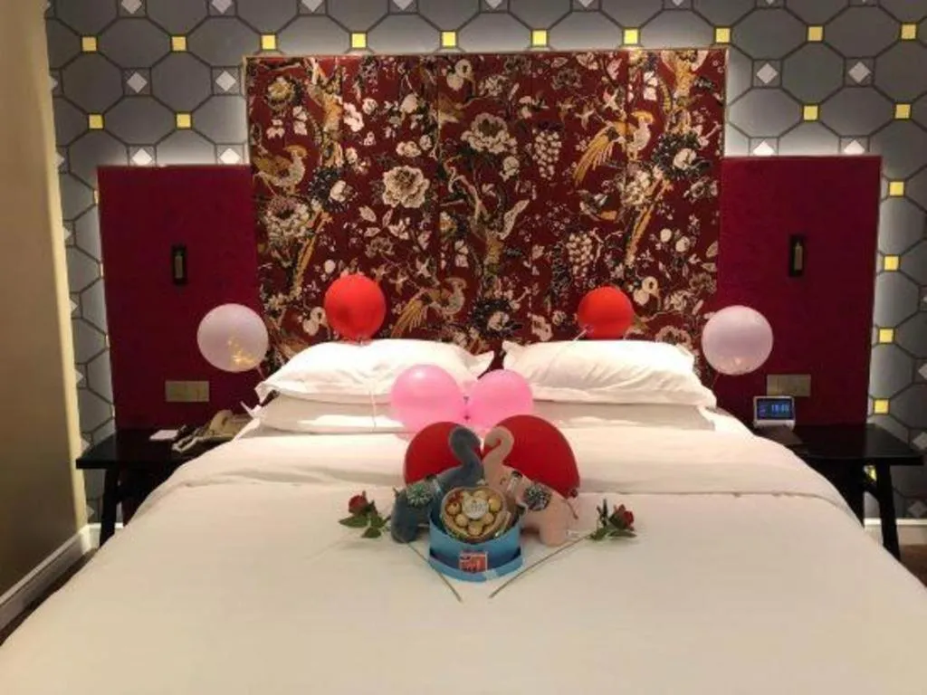 Bed in Metropolo Hotel Hefei Baohe Wandabao Park Metro Station