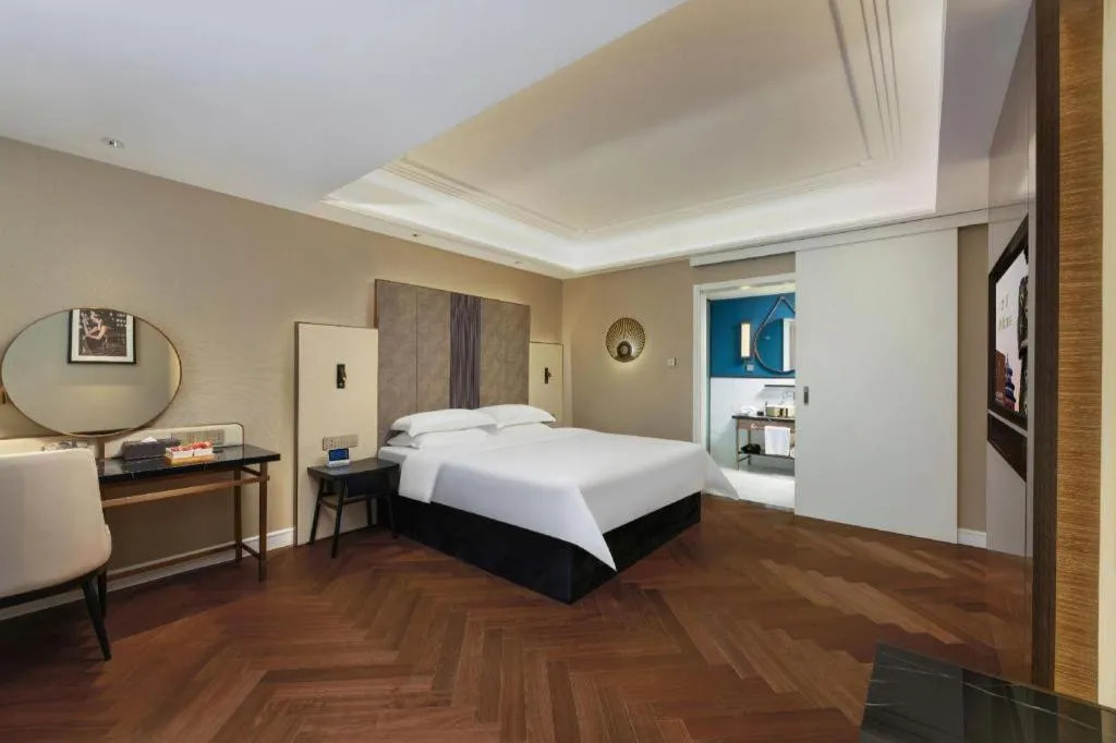 Bed in Metropolo Hotel Hefei Baohe Wandabao Park Metro Station