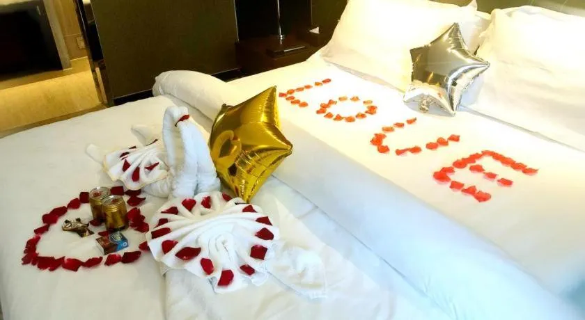 Bed in Metropolo Hotel Hefei Baohe Wandabao Park Metro Station