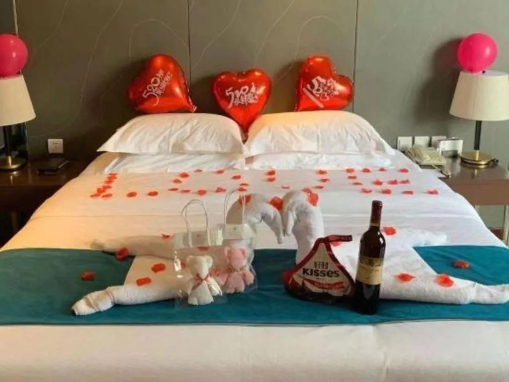 Bed in Metropolo Hotel Hefei Baohe Wandabao Park Metro Station