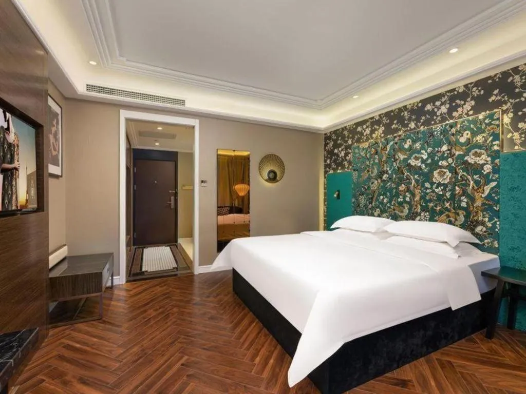 Bed in Metropolo Hotel Hefei Baohe Wandabao Park Metro Station