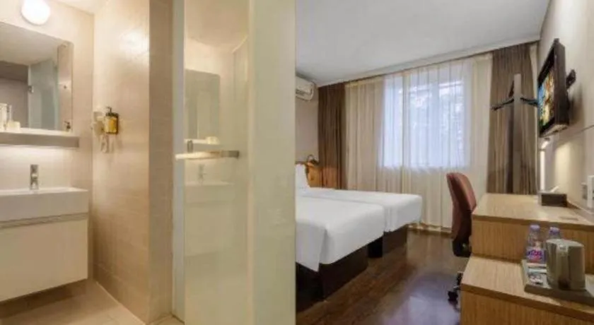 Bed in Jinjiang Inn Select Shanghai Expo Park Dezhou Road