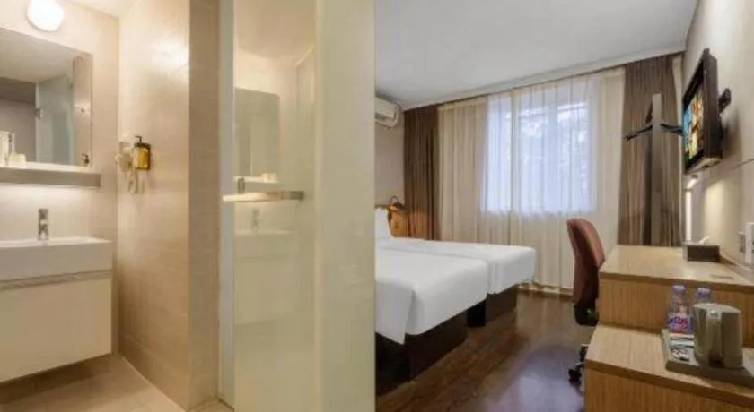 Bed in Jinjiang Inn Select Shanghai Expo Park Dezhou Road