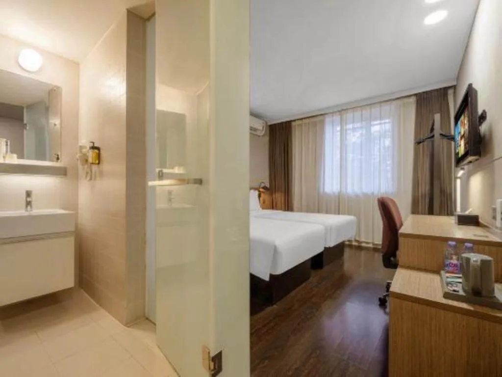 Bed in Jinjiang Inn Select Shanghai Expo Park Dezhou Road