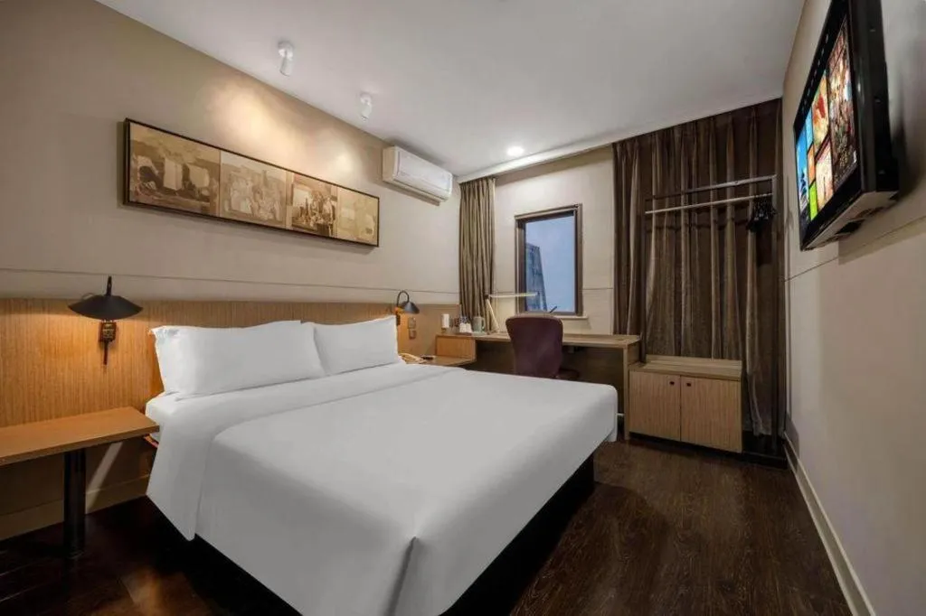 Bed in Jinjiang Inn Select Shanghai Expo Park Dezhou Road