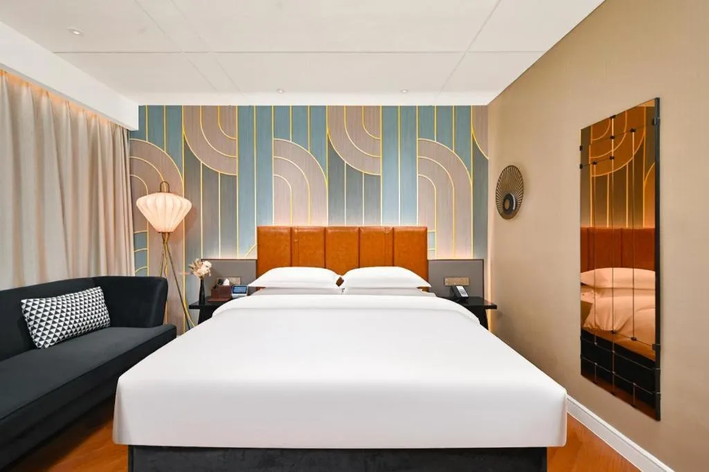 Bed in Jinjiang Metropolo Shaoxing Keqiao Wanda Plaza