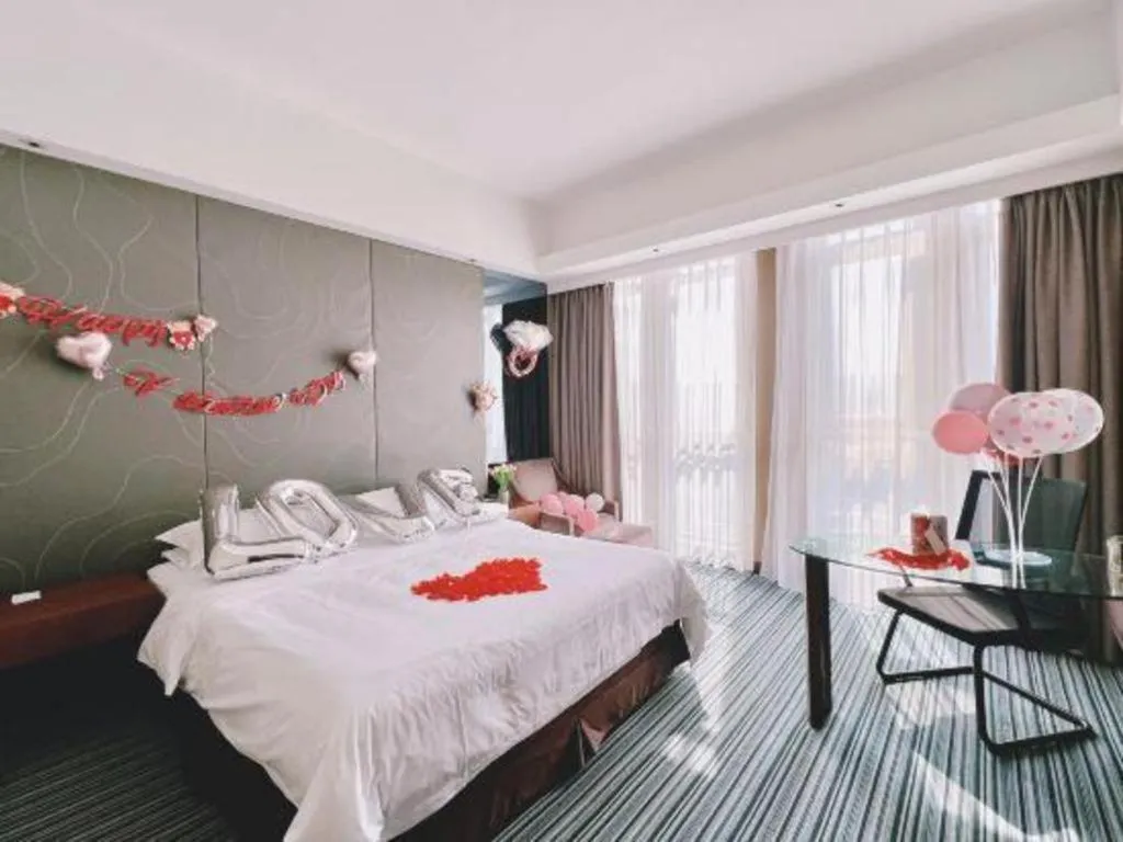 Bed in Jinjiang Metropolo Shaoxing Keqiao Wanda Plaza
