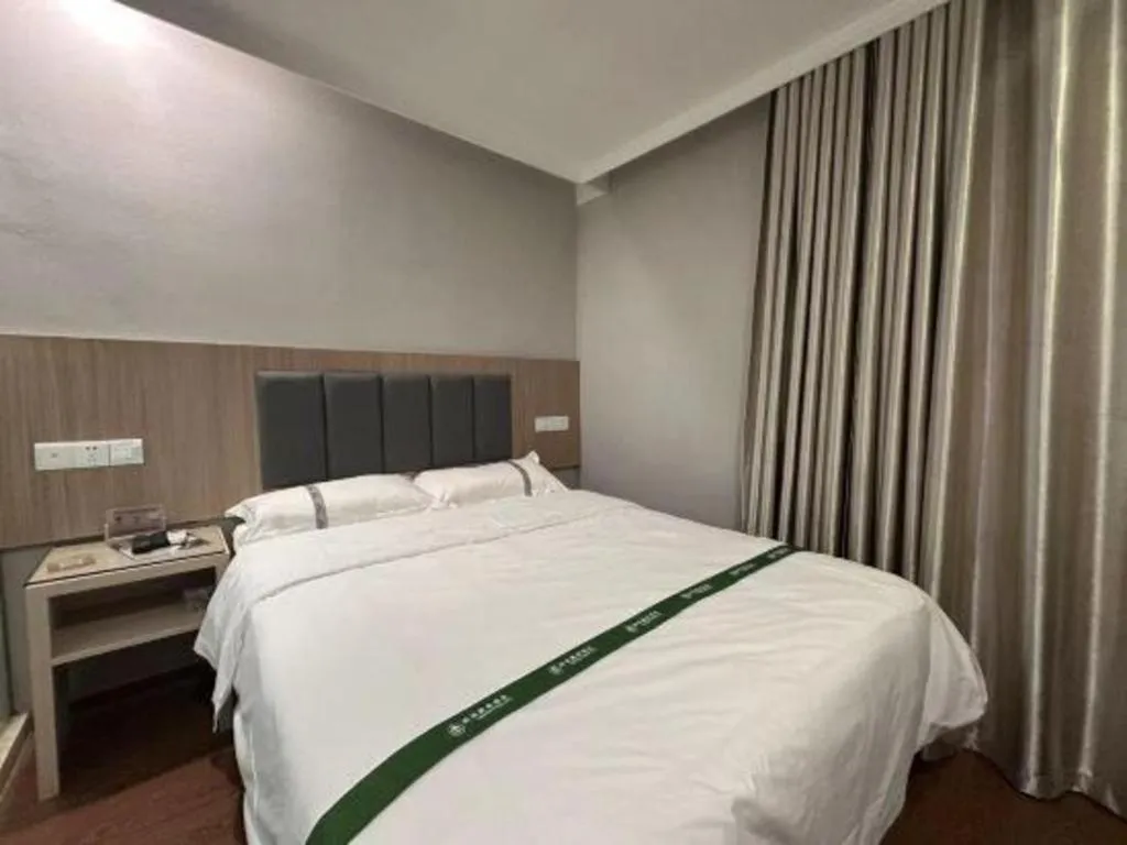 Bed in GreenTree Inn Shenzhen Guanggang Port Futian South Road Express Hotel