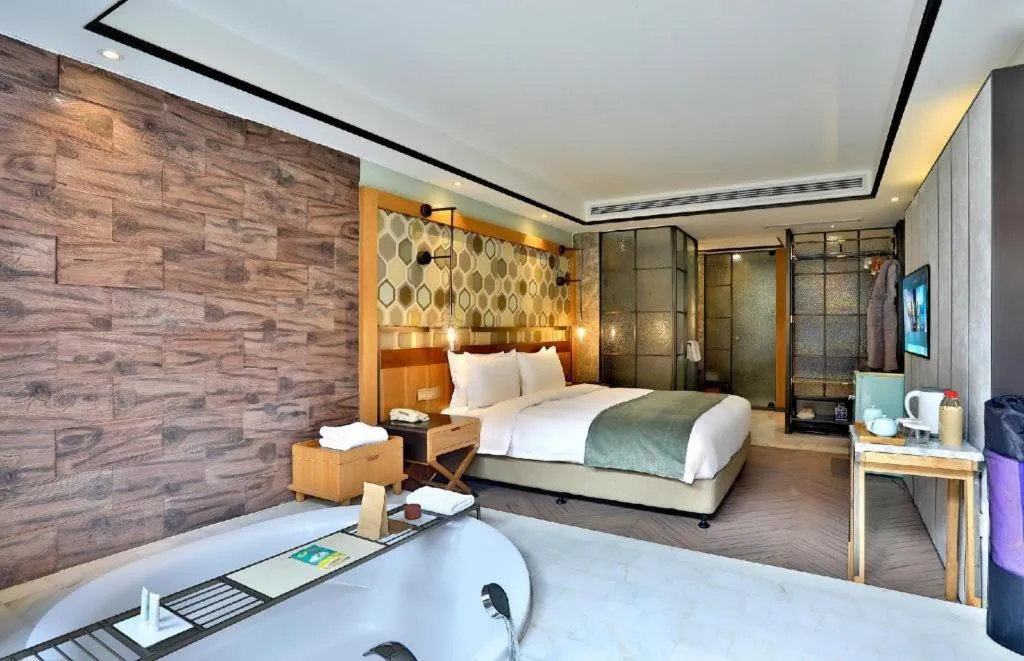 Bed in Hangzhou Cosy Park Hotel