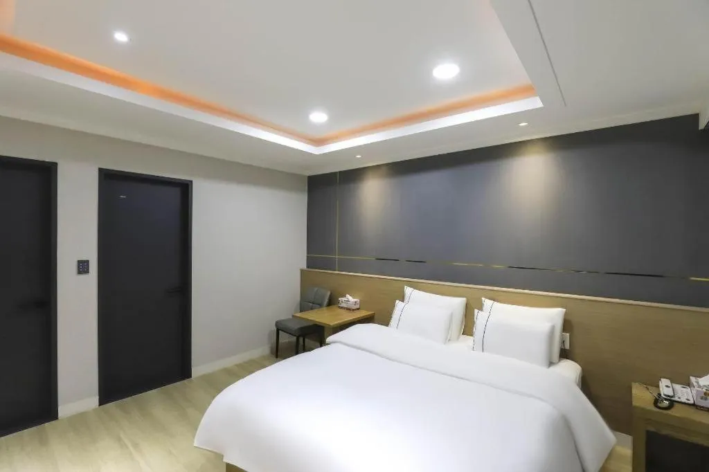 Bed in Hotel Primo Daejeon