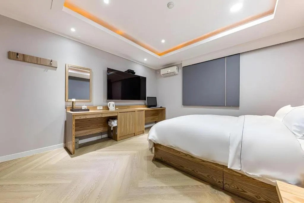 Bed in Hotel Primo Daejeon