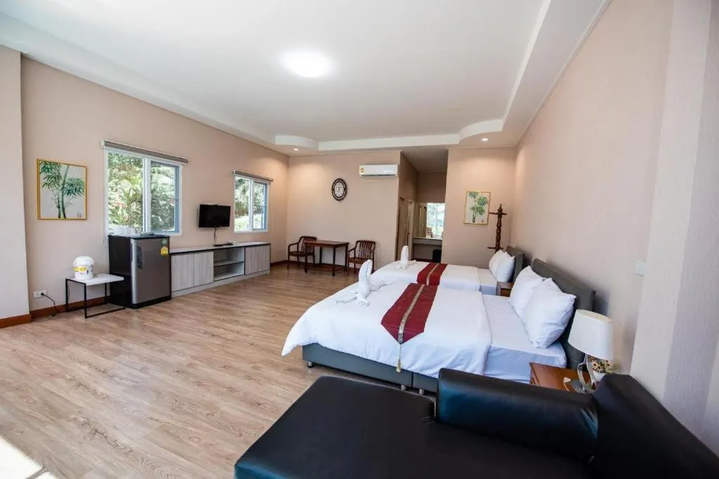 Bed in Baan Suan Aou Khai