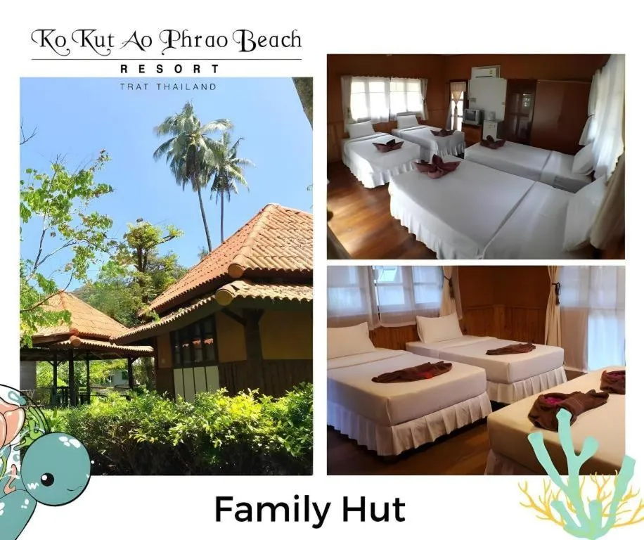 Bed in Ko Kut Ao Phrao Beach Resort