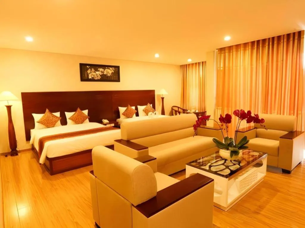 Bed in New Palace Bac Lieu Hotel