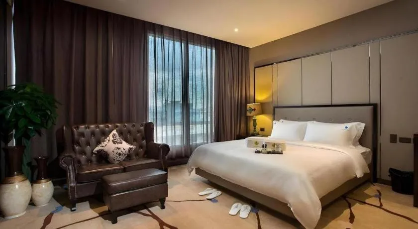 Bed in Lotus Blu Hotel