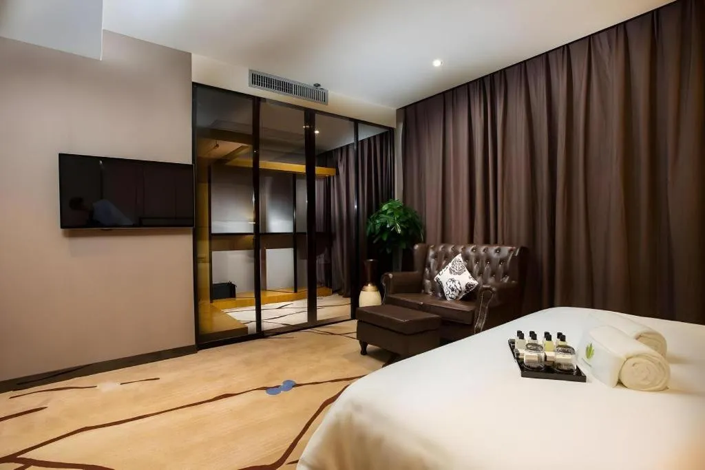 Bed in Lotus Blu Hotel