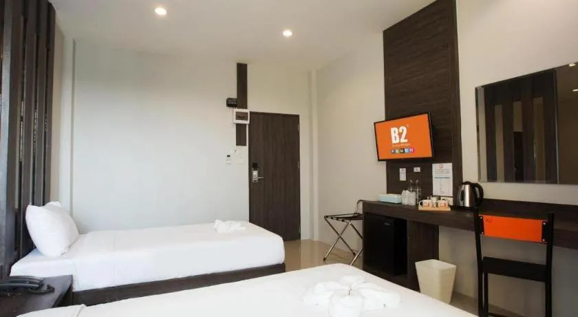 Bed in B2 Buriram Boutique and Budget Hotel