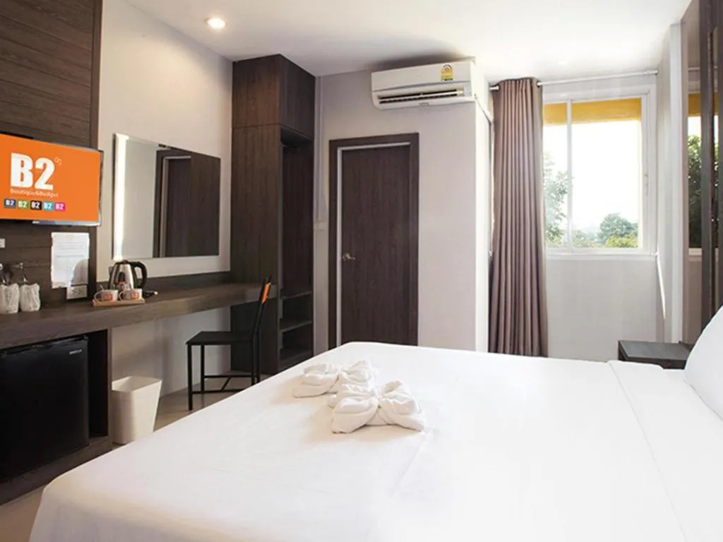 Bed in B2 Buriram Boutique and Budget Hotel