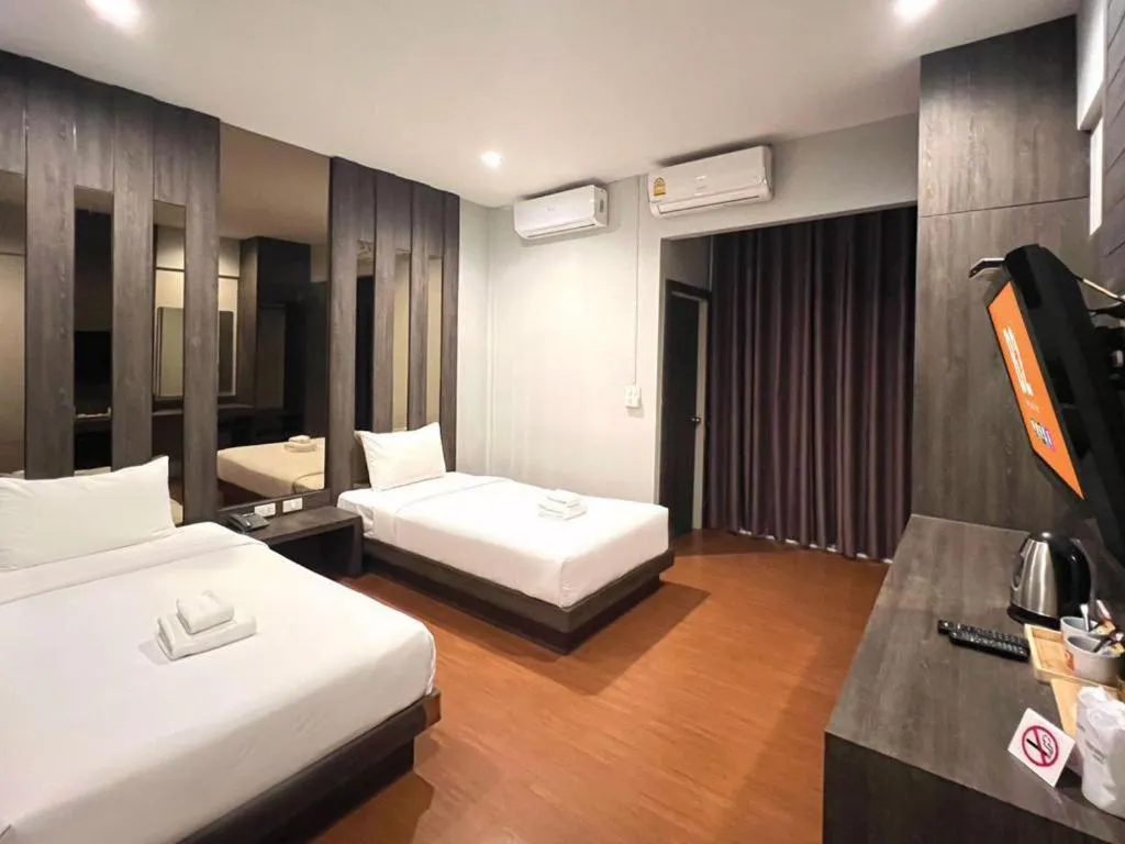 Bed in B2 Buriram Boutique and Budget Hotel