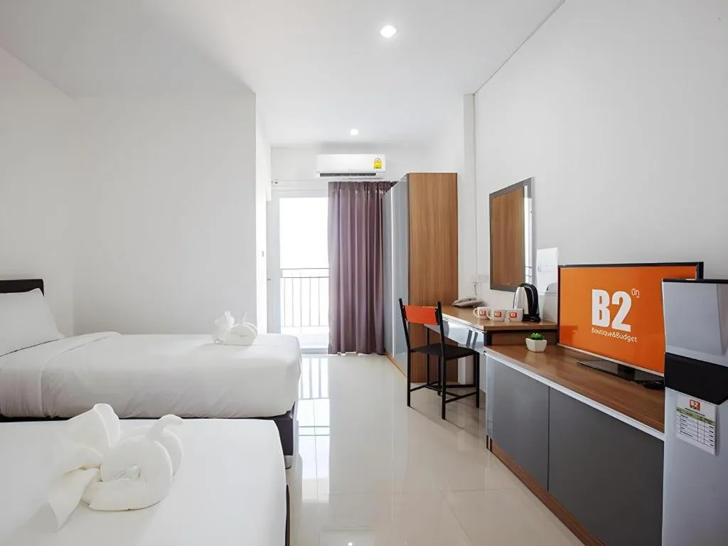 Bed in B2 Korat Boutique and Budget Hotel