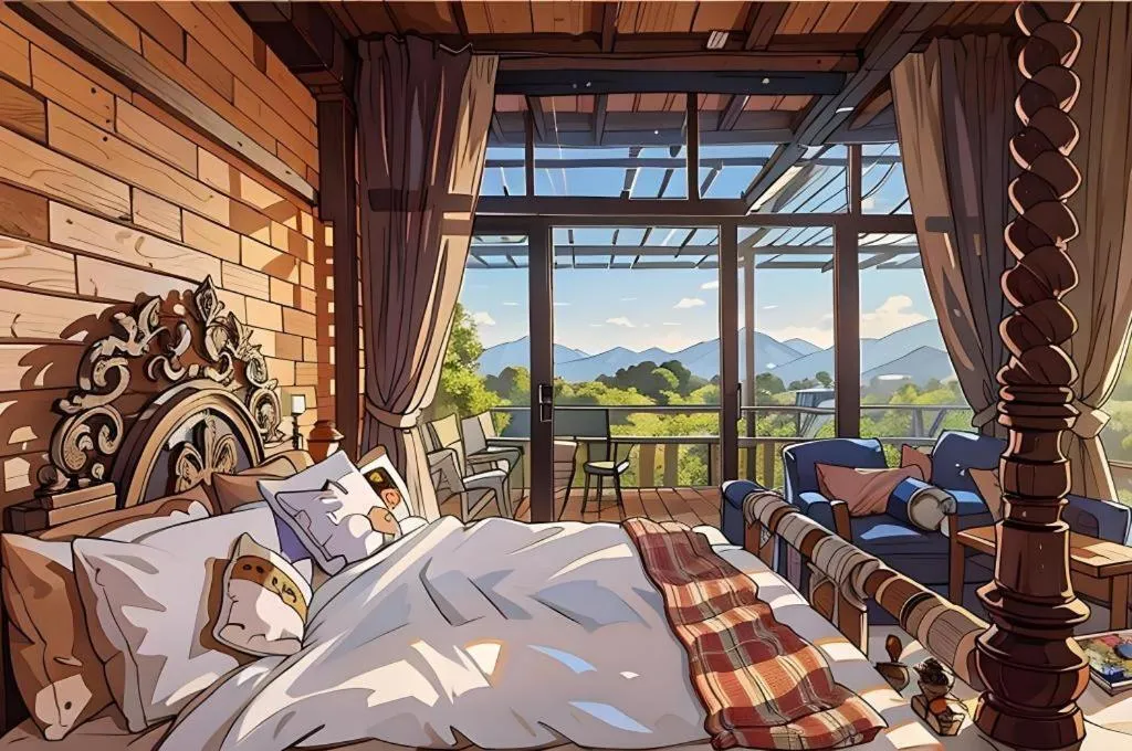 Bed in Cocoa Valley Resort