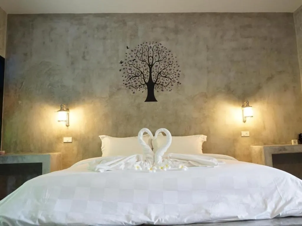 Bed in Baanwaan Resort