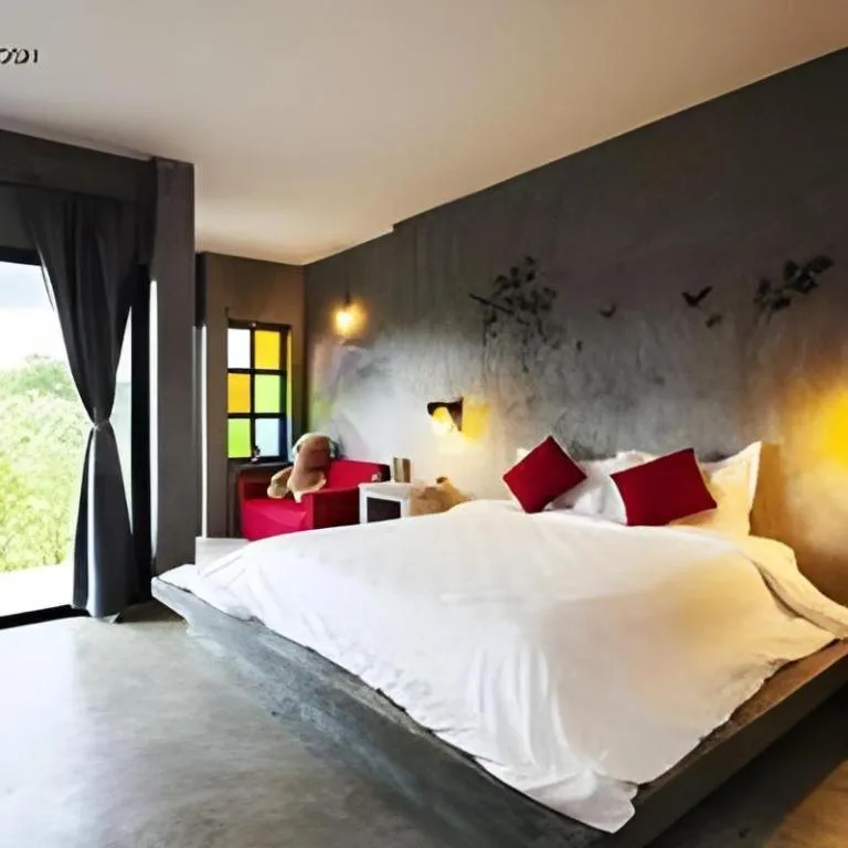 Bed in Baanwaan Resort