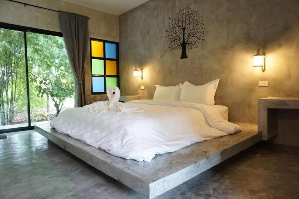 Bed in Baanwaan Resort