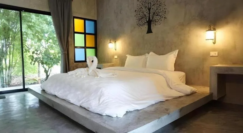 Bed in Baanwaan Resort