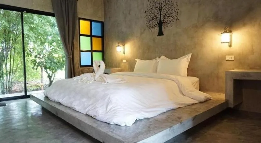 Bed in Baanwaan Resort