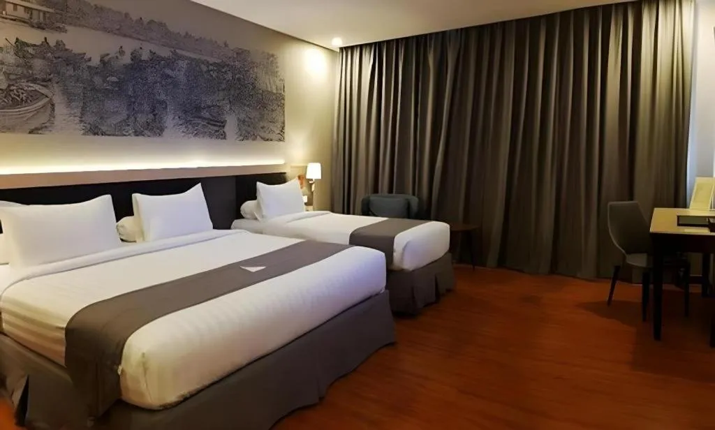 Bed in pyramid suites Hotel