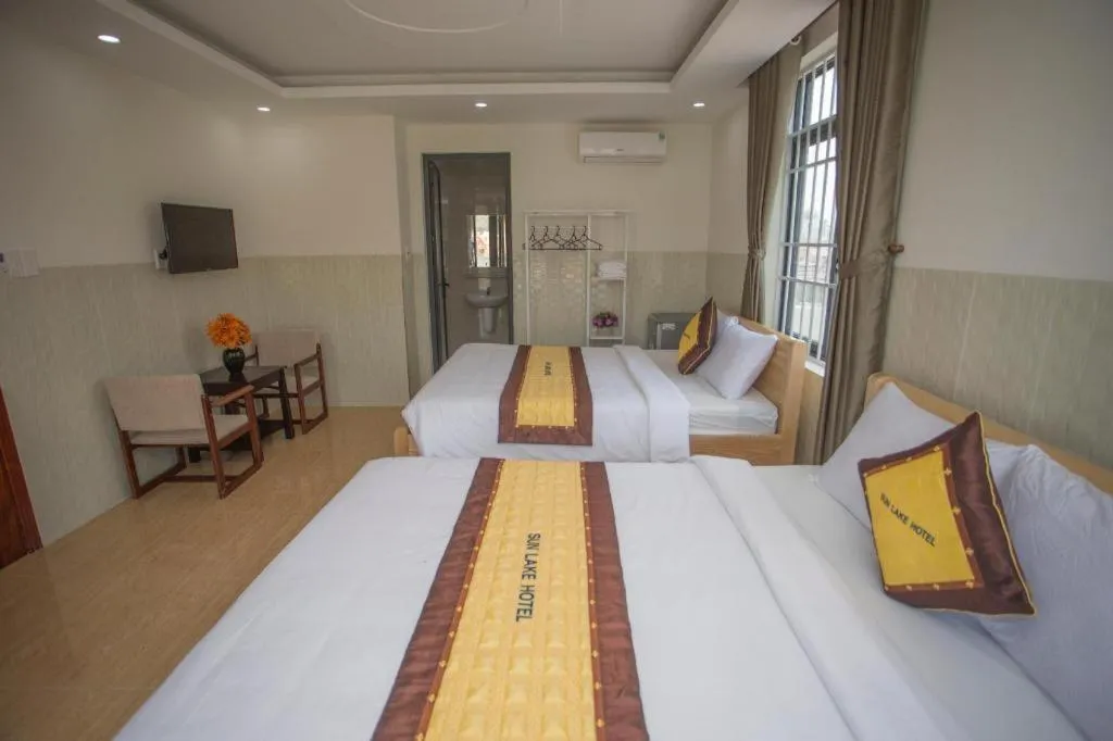 Bed in sun lake hotel