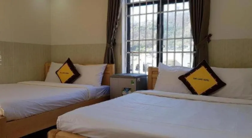 Bed in sun lake hotel