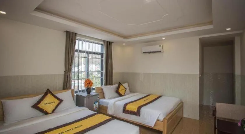 Bed in sun lake hotel