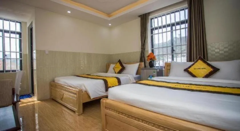 Bed in sun lake hotel