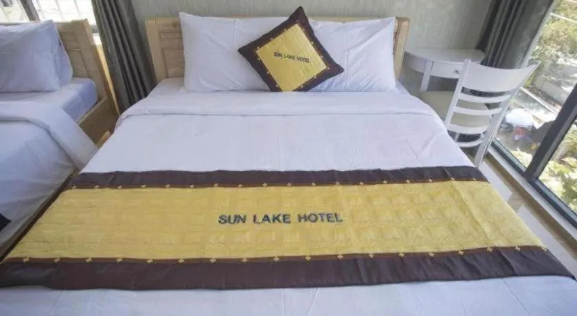 Bed in sun lake hotel