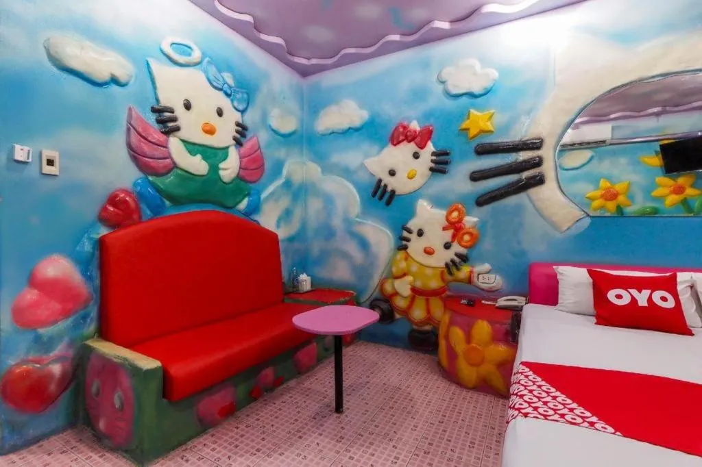 Bed in OYO 577 For Love Hotel