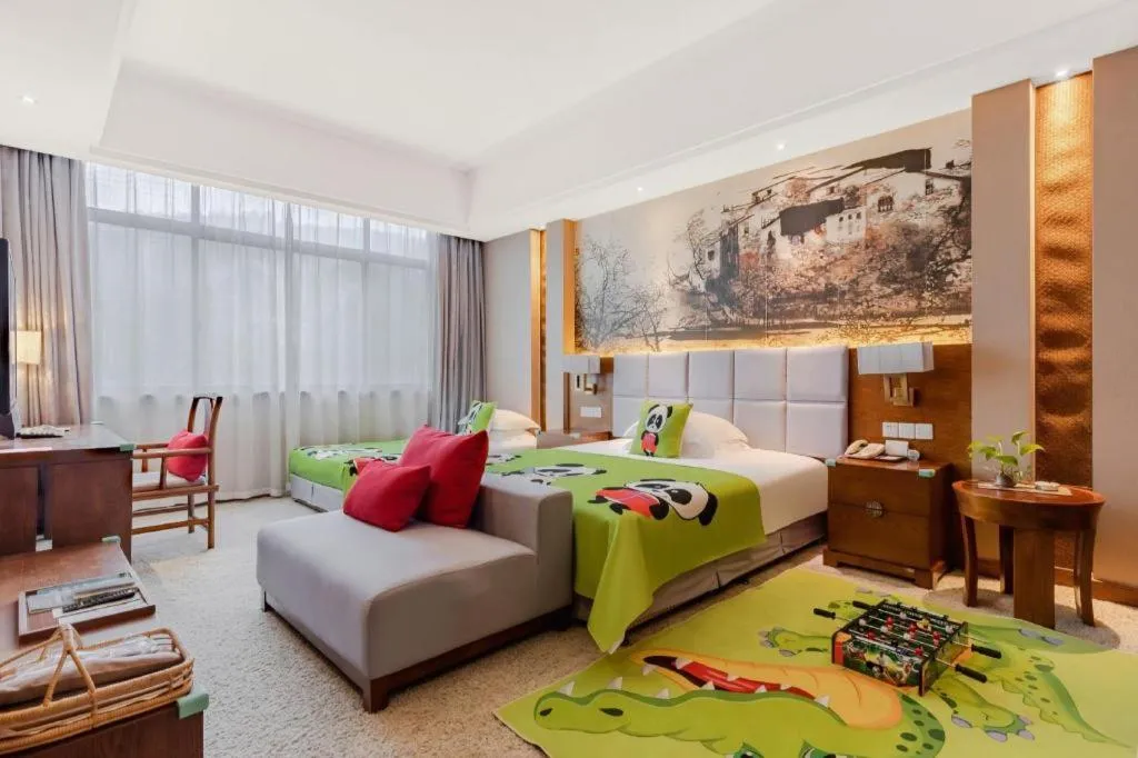 Bed in Wuxi Shanse Hotel