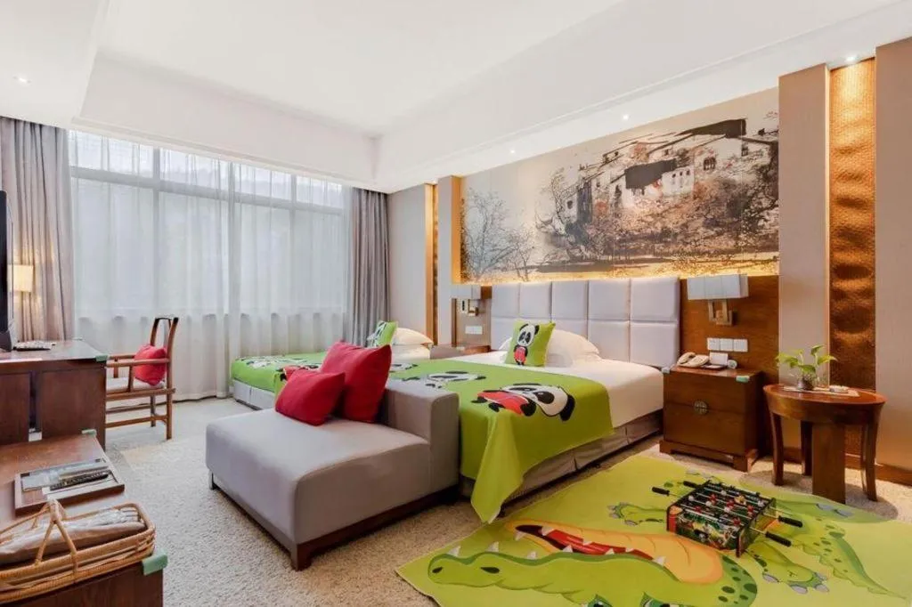 Bed in Wuxi Shanse Hotel