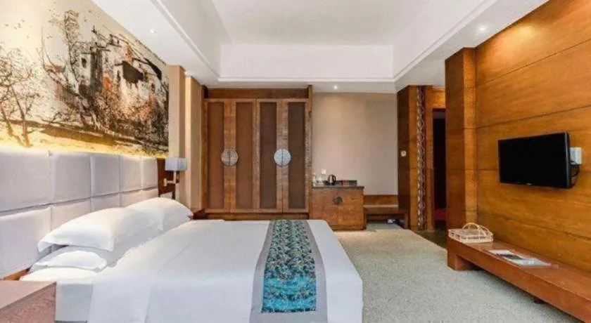 Bed in Wuxi Shanse Hotel