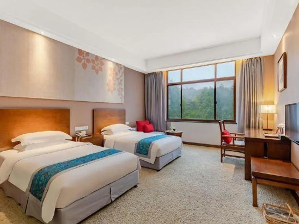 Bed in Wuxi Shanse Hotel