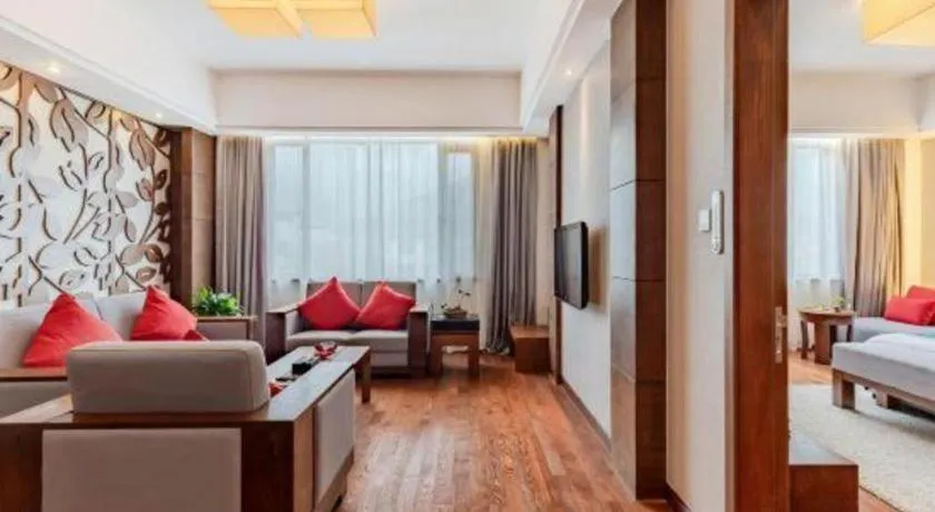 Bed in Wuxi Shanse Hotel