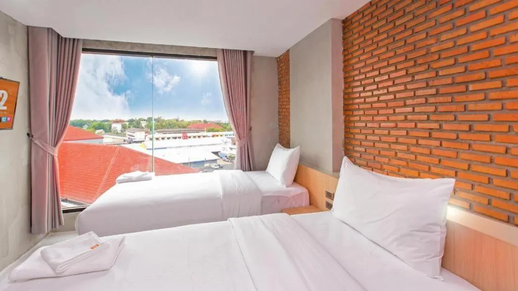 Bed in B2 Mukdahan Boutique and Budget Hotel