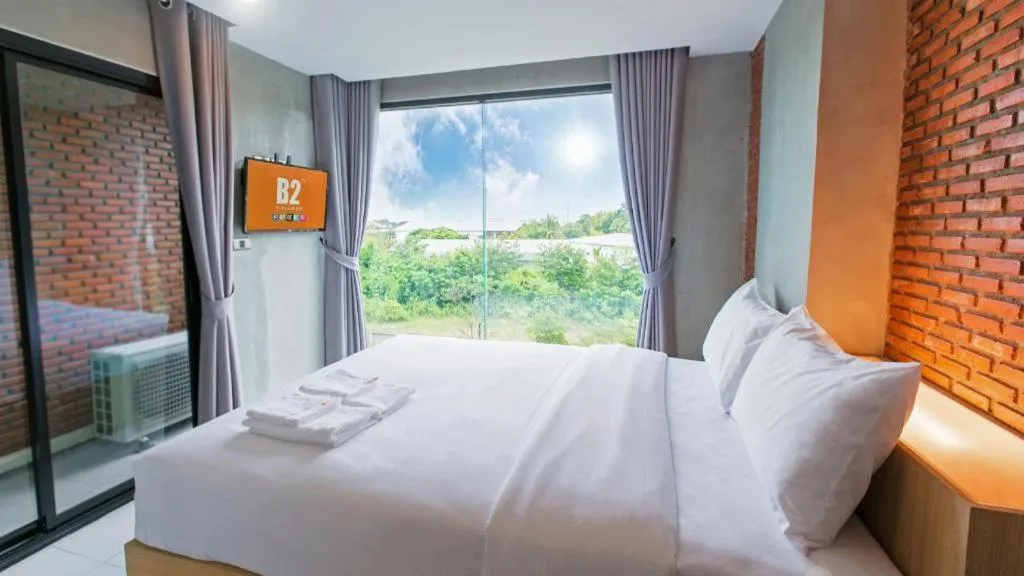 Bed in B2 Mukdahan Boutique and Budget Hotel